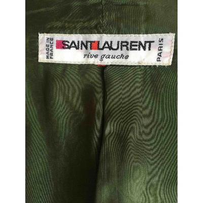 Pre-owned Saint Laurent Linen Short Vest In Green