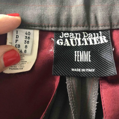 Pre-owned Jean Paul Gaultier Wool Straight Pants In Brown
