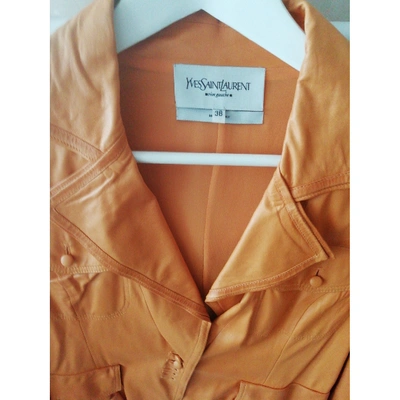 Pre-owned Saint Laurent Silk Jacket In Orange