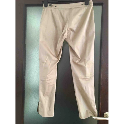 Pre-owned Burberry Straight Pants In Beige