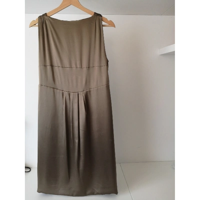 Pre-owned Mauro Grifoni Silk Mid-length Dress In Gold