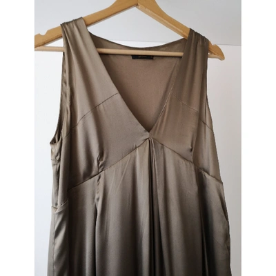 Pre-owned Mauro Grifoni Silk Mid-length Dress In Gold