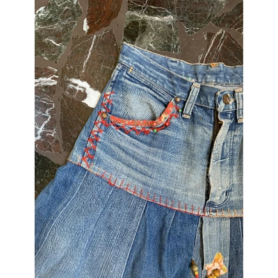 Pre-owned Fiorucci Maxi Skirt In Blue