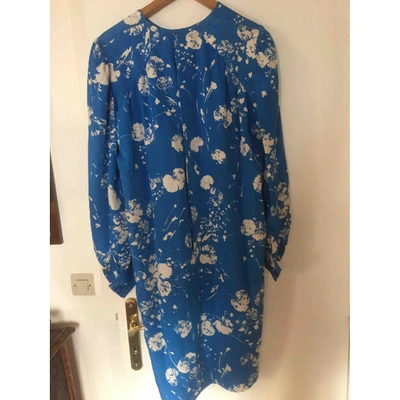 Pre-owned Givenchy Silk Mid-length Dress In Blue