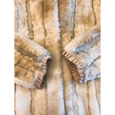 Pre-owned Juicy Couture Beige Faux Fur Coat