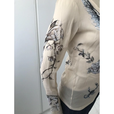 Pre-owned Alexander Mcqueen Silk Blouse In Beige