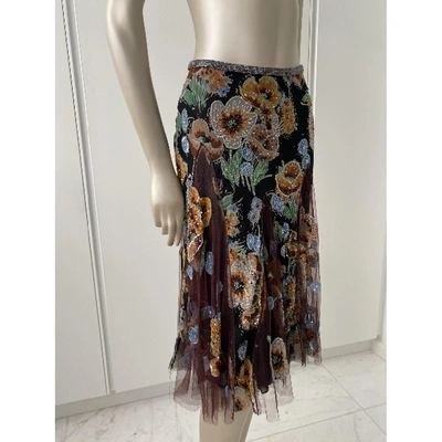 Pre-owned Dolce & Gabbana Glitter Mid-length Skirt In Multicolour