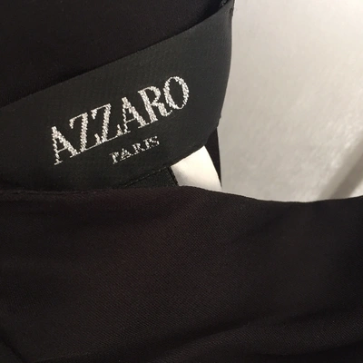 Pre-owned Azzaro Black Silk Dress
