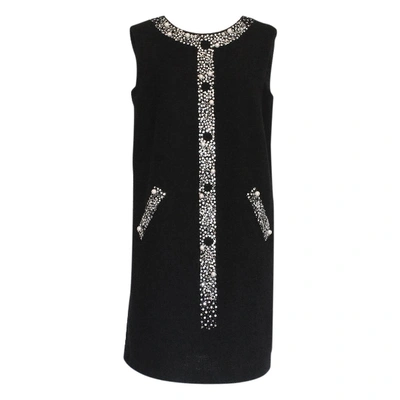 Pre-owned Moschino Cheap And Chic Wool Mid-length Dress In Black