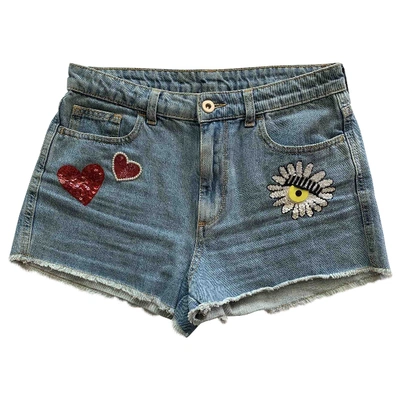 Pre-owned Chiara Ferragni Blue Denim - Jeans Shorts