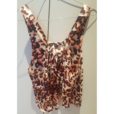 Pre-owned Msgm Silk Camisole In Anthracite