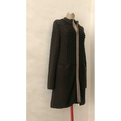 Pre-owned Max Mara Wool Coat In Green