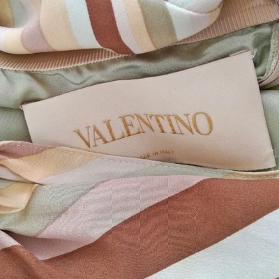 Pre-owned Valentino Silk Maxi Dress In Beige