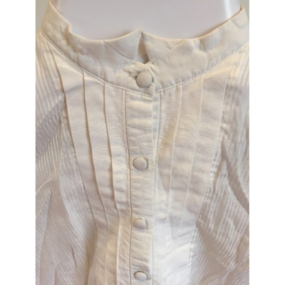 Pre-owned Antipodium Silk Blouse In White