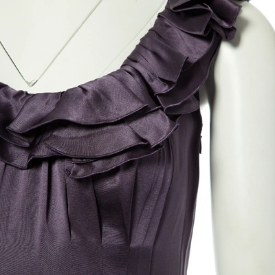 PRADA Pre-owned Silk Mid-length Dress In Purple