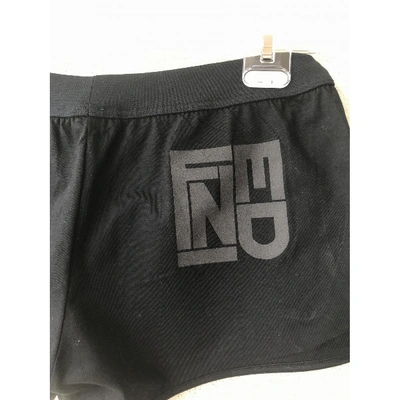 Pre-owned Fendi Black Cotton Shorts