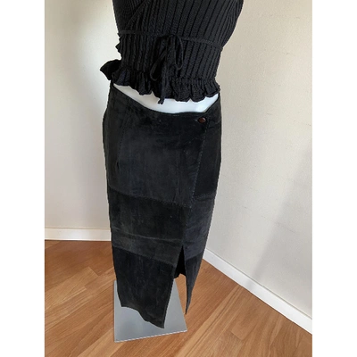 Pre-owned Pinko Maxi Skirt In Black