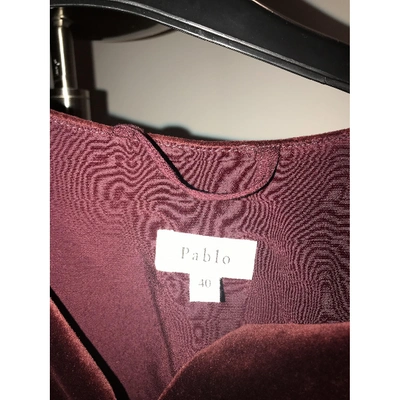 Pre-owned Pablo Mid-length Dress In Burgundy
