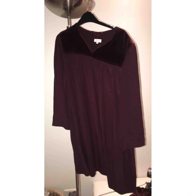 Pre-owned Pablo Mid-length Dress In Burgundy