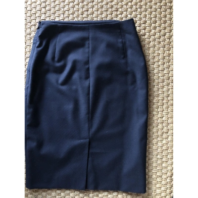 Pre-owned Claudie Pierlot Wool Mid-length Skirt In Blue