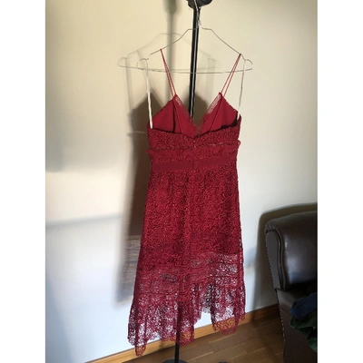 Pre-owned Self-portrait Red Lace Dress