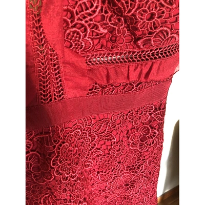 Pre-owned Self-portrait Red Lace Dress