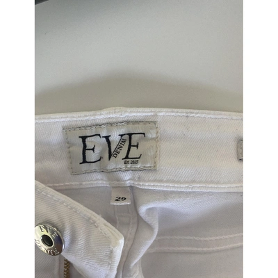 Pre-owned Eve Denim Large Pants In White