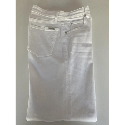 Pre-owned Eve Denim Large Pants In White