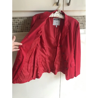 Pre-owned Moschino Red Polyester Jacket