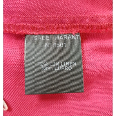 Pre-owned Isabel Marant Étoile Linen Trousers In Pink