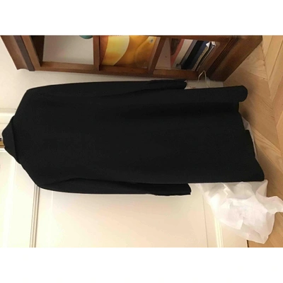 Pre-owned Calvin Klein Collection Wool Coat In Black
