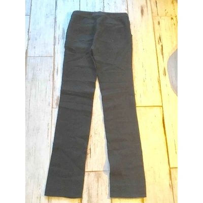 Pre-owned Costume National Wool Straight Pants In Black