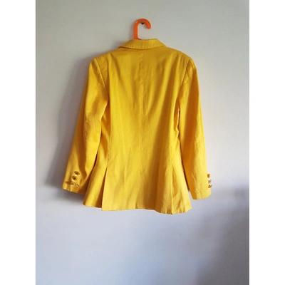 Pre-owned Moschino Cheap And Chic Yellow Cotton Jacket