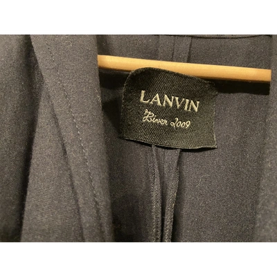 Pre-owned Lanvin Wool Blazer In Blue