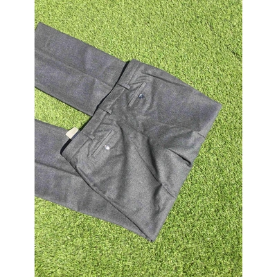 Pre-owned Burberry Grey Wool Trousers