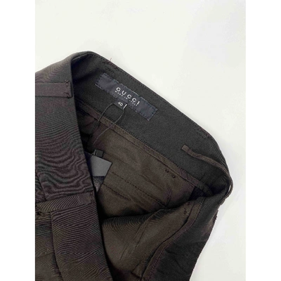 Pre-owned Gucci Trousers In Brown