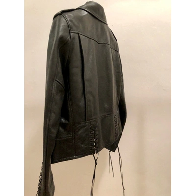 Pre-owned Saint Laurent Black Leather Leather Jacket