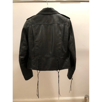 Pre-owned Saint Laurent Black Leather Leather Jacket