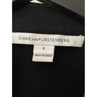 Pre-owned Diane Von Furstenberg Wool Mid-length Dress In Black