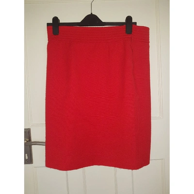 Pre-owned Valentino Red Wool Skirt