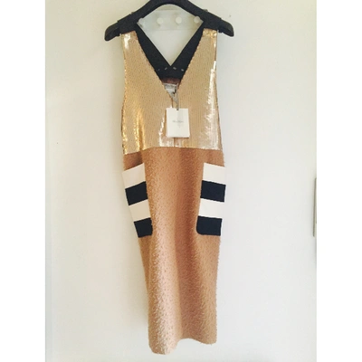 Pre-owned Max Mara Mid-length Dress In Camel