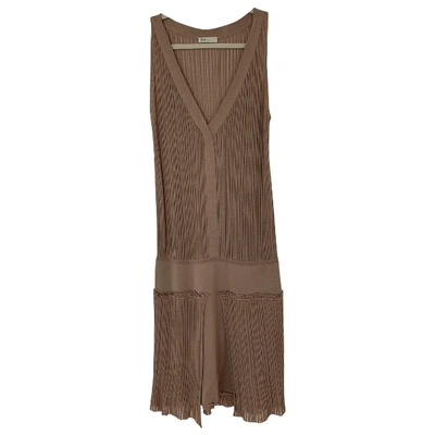 Pre-owned Pringle Of Scotland Mid-length Dress In Beige