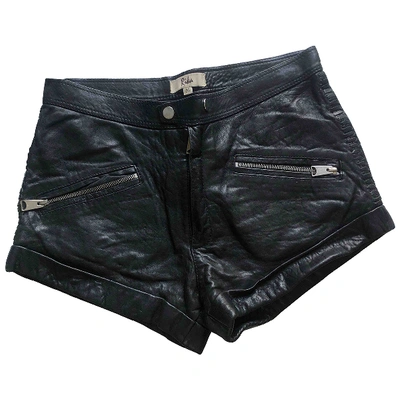 Pre-owned Rika Black Leather Shorts