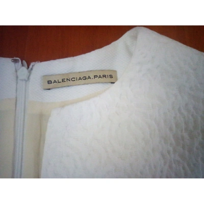 Pre-owned Balenciaga Mini Dress In White