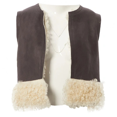 Pre-owned Chloé Grey Shearling Jacket