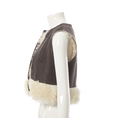 Pre-owned Chloé Grey Shearling Jacket