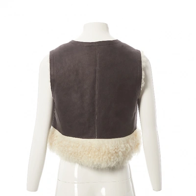 Pre-owned Chloé Grey Shearling Jacket