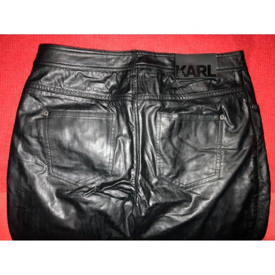 Pre-owned Karl Lagerfeld Trousers In Black