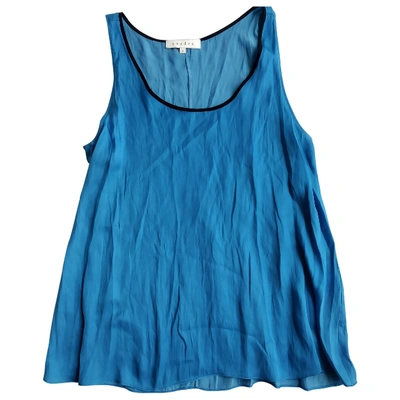 Pre-owned Sandro Blue Silk  Top