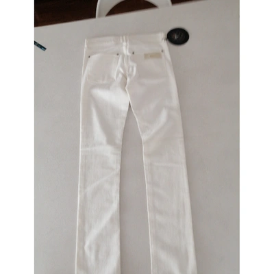 Pre-owned April77 Slim Jeans In White